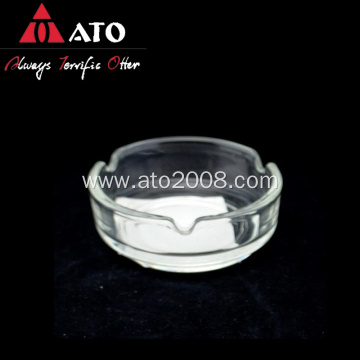 Clear Colored Round Shape Cigarette Tray Glass Ashtray